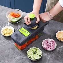 1 Vegetable Onion Chopper, Multifunctional Cutting Machine, Ingredient Processing Tool, Onion Chopper With Drain Basket, Carrot Garlic Chopper With Container, Kitchen Tools, Kitchen Accessories, Suitable For Home/Restaurant To Quickl