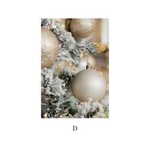 1PC Frameless Christmas Landscape Canvas Posters: Artistic Christmas Scenes, Christmas Gifts, Pine Trees, Reindeer, Winter Murals, Nordic Living Room, Bedroom, Dormitory Decoration Posters