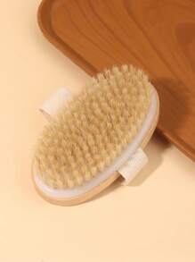 1 件长柄沐浴刷、木刷、多用途擦洗刷，用于背部去角质和淋浴清洁、袋子、带弹性带的身体去角质沐浴刷、柔软沐浴身体按摩刷 - 杏色 - 查看 7