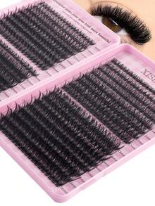28Rows/640/624/608Pcs Lash Cluster Individual Eyelashes Book Large Capacity 9-16mm Mixed Length Cluster Eyelashes For Beginner DIY At Home Eyelashes Extensions Set Halloween Decoration Christmas Gifts Holiday Essential,640/448/576/570/544/560/240/184/120pcs - 彩色 - 查看 2