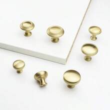 Round Brass Gold Furniture Handles For Drawers Bathroom Kitchen Storage Cabinet Pulls Wardrobe Shoe Cupboard Door Knob - Multicolor - View 4