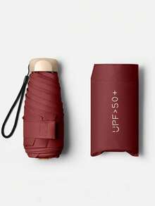 Compact 6-Rib Women's Umbrella Mini Folding Umbrella - Lightweight Aluminum Alloy Frame & Handle, Manual Open/Close, Portable For All Weather - Multicolor - View 17