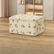 Caja de almacenamiento de tela cubo tejido azul. Con doble asa, adecuado para organizadores familiares, vuelta al colegio, mudanza, caja de almacenamiento plegable