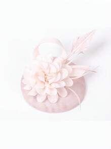 1pc Women's Flower Fascinator Hat Sinamay Tea Party Fascinator Derby Hat Wedding Fascinators Hats Pillbox Hat Feathers Headband With Hair Clip For Women Mini Hats Tiny Hats Mini Top Hat Mini Cap, School Stuff, Autumn, Rave, Halloween Accessories, Bride To Be