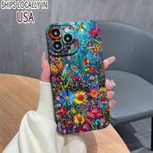 Butterfly & Flower Pattern Phone Case, Soft TPU Cellphone Protective Case, All-Inclusive Shockproof Mobile Phone Cover For   Galaxy