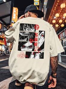 Oversized T-Shirt Streetwear Kakashi Hatake Sharingan Aldeia Academia REF 7272 VEST NERD - Màu Khaki - Xem 5