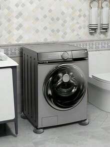 1/4pcs Anti-Vibration Washing Machine Pads - Non-Slip, Shock-Absorbing & Noise-Reducing Mats For Washing Machine And Dryer, Support Mats For Washing Machine And Dryer, Protective Mats For Washing Machine And Dryer, Rubber Anti-Shock Feet, Quiet Non-Slip Mats, Washing Machine Stand Shock Absorbers, Furniture Stands, Moisture-Proof Bases, Shock-Absorbing Stands For Refrigerator And Washer, Great Halloween And Christmas Gifts