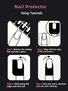 50/30/10pcs Nail Stickers Anti-Nail Polish Overflow Nail U-Shaped Stickers Anti-Overflow Adhesive Stickers Manicure Anti-Overflow Stickers Nail Polish Anti-Overflow