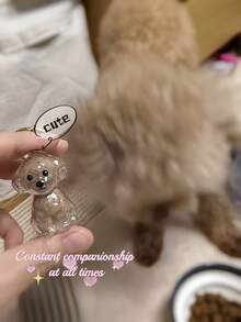 1 pièce/5 pièces Boîte de rangement et de stockage pour poils de chat et de chien de compagnie très attrayante et transparente, pendentif commémoratif, porte-clés, cadeau commémoratif, chat orange, chat Sanhua, Teddy, Bomei, Chaigou, Bixiong, Samoye, Golden Hair, Corgi, West Highland, stockage de poils de chien tacheté - Transparent - Voir 3