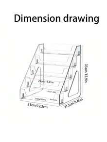 1pc PET Transparent Display Rack, Nail Polish Organizer, Makeup Display Cabinet, Makeup Organizer, Countertop Skincare Organizer, Suitable For Lotions, Face Masks, Eyeshadows, Lipsticks, Nail Polishes, Perfumes, Colognes - Multicolor - View 5