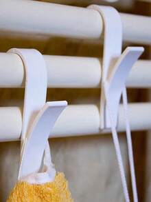 5/10 Set cârlig pentru încălzire baie, suport pentru halat de baie, cârlig pentru cort cu încălzire, accesorii pentru cârlige de haine pentru dulap de depozitare pentru baie, cârlig cilindric pentru haine cu încălzire pentru cort, montat simplu pe perete, economisește spațiu, cârlig robust pentru încălzire baie pentru agățarea halatelor de baie, hainelor și prosoapelor, nu necesită găurire pentru instalare