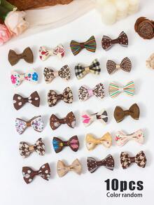 10/165/830/860/879 件复古女孩发饰套装，包含蝴蝶结发夹、花朵发夹、兔耳发圈、水钻四叶草侧夹、Y2K 星星 BB 夹、迷你爪夹和毛巾弹力发带，适合女孩日常、派对和旅行，打造可爱优雅的复古风格 - 彩色 - 查看 13