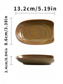 Portautensili da cucina in ceramica, supporto per mestoli, portacucchiaio da zuppa in ceramica vintage, vassoio per mestoli, vassoio portaoggetti per stoviglie, piatto di appoggio per cucchiai da caffè e dolci, regalo ideale per la Festa della Mamma e il Natale, design multicolore cotto in forno vintage