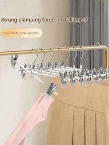 Pants Clip Hangers, Stainless Steel Skirt Clips, Wrinkle-Free Non-Slip Clothes Drying Rack Accessories - Multicolor - View 3