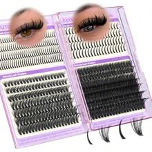 Manga Lash Clusters Natural Look Anime Japanese Eyelash Extensions 488 Pcs 8-18MM Wispy Cluster Lashes For Cosplay, Thick Volume Wet-Look And Natural 2 Styles Of Lash Extension With Thin Band - White - View 1