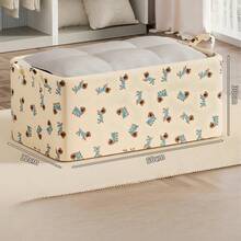 Caja de almacenamiento de tela cubo tejido azul. Con doble asa, adecuado para organizadores familiares, vuelta al colegio, mudanza, caja de almacenamiento plegable