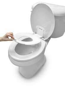 Asiento para inodoro Flip & Sit de Ingenuity 17005, asiento adaptable para inodoro infantil, modelo Flip & Sit, marca Ingenuity - Blanco - Ver 1