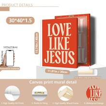 1 件“像耶稣一样去爱”壁画时尚基督教印刷帆布画 LDS 基督教名言海报简约圣经诗句装饰适用于卧室、客厅或办公室装饰礼物送给她无框或带框、海报、墙壁艺术、房间装饰用品、现代、名言（可选框架） - 彩色 - 查看 22