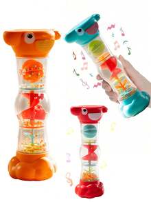1 pieza Sonajero de lluvia, juguete para bebé, sonido simulado de lluvia, juguete musical de educación temprana, instrumento sensorial para estimulación auditiva, juguete de agarre para recién nacidos, adecuado para niños y niñas recién nacidos como regalo (algunos colores de accesorios al azar) - Multicolor - Ver 5