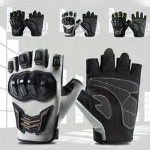 زوج قفازات بدون أصابع نصف الأصابع للرجال، قفازات مضادة للانزلاق للرياضات الخارجية والدراجات، قفازات ركوب