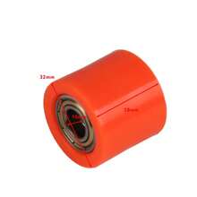 Polea de cadena de transmisión de 8/10 mm, rodillo deslizante, tensor, guía de rueda para motocicleta de calle, dirt bike, CRF, YZF, EXC, RMZ, KLX - Rojo - Ver 4
