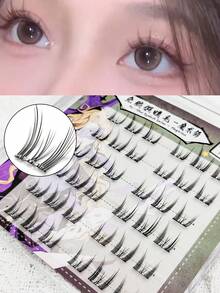 36 Büschel, 10-12mm, kein Kleber nötig selbstklebende einzelne Wimpern, Locken C/D, 0,07mm, falsche Wimpern Büschel Wimpern, natürliches Aussehen Cartoon, Katzenaugen Wimpern Wimpern Büschel, Wimpern Büschel, einzelne Wimpern, Wimpern, Fake Wimpern