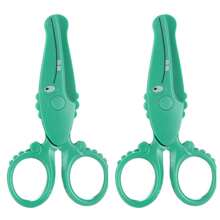 1 件剪刀、手工剪刀、学龄前剪纸训练、儿童塑料剪刀、可爱卡通动物造型剪刀（鳄鱼、海豚、鹦鹉）、塑料工艺 DIY 剪刀、儿童工艺剪刀、DIY 工具、节日/创意礼物、返校