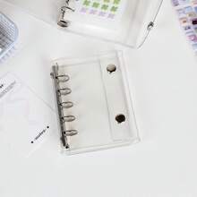 M5 Clear Ring Binder Set, 10pcs Double-Sided Sleeves, Refill Papers, DIY Binder Notebook Set, Seal, Cute Stickers, Otaku Event, Sticker Notebook, Sticker Book, Sticker Bookshelf, Sticker Book Refill, Transparent Sticker Book Binder