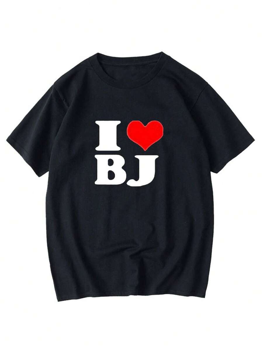 Simple Fashion Printed Cotton T-Shirt, Soft and Light Beige-Friendly, Perfect for Daily Outings and Travel Souvenirs, Suitable for Both Men and Women - Preto - Ver 1