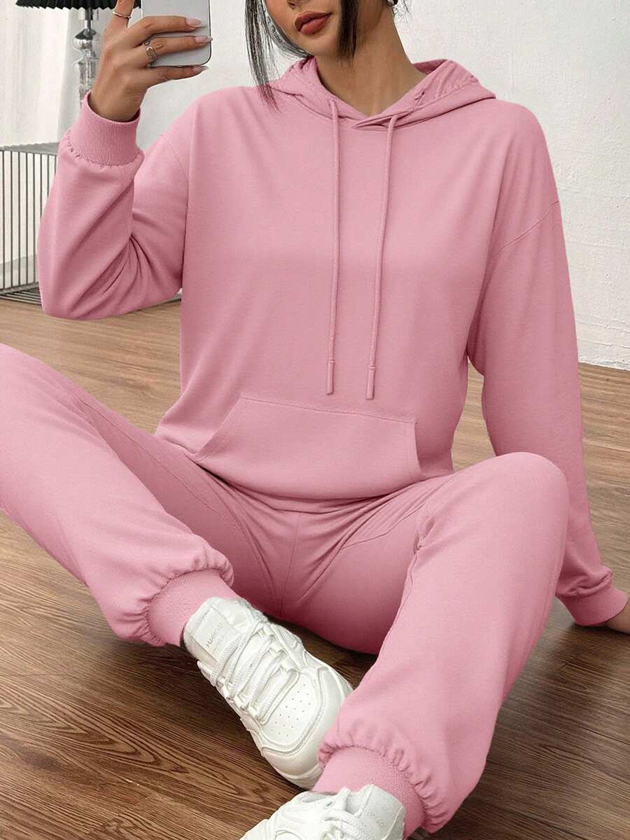 Women Two-Piece Outfits - Pink - View 1