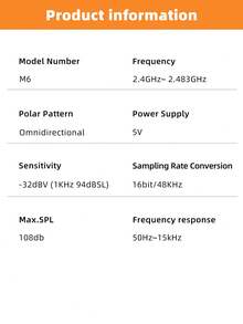 Wireless Lavalier Lapel Microphone Compatible With Iphone15(USB C)/Android Phone/Tablet, 2.4GHz Cordless Condenser Mic, Plug-Play Wireless Type-C Microphone Video/Audio Recording, Clip On Lapel Mic For Video Recording,Teaching, Interviews,Podcast,Vlog-FIFINE M6 - Black - View 11