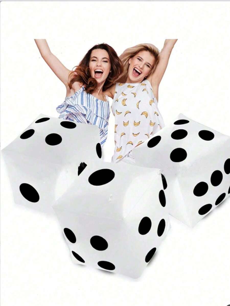 巨型充气骰子游戏 - PVC材质，无需电力，无道具费用，无羽毛 - 非常适合生日派对、酒吧和节日 - 彩色 - 查看 1