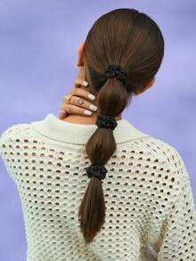 20 chiếc/gói Dây chun buộc tóc nhỏ màu đỏ, chất liệu lụa satin, dây buộc tóc co giãn kiểu Pháp, thích hợp cho mùa hè, đi biển, kỳ nghỉ và các dịp khác, có thể dùng làm dây chun buộc tóc, phụ kiện tóc, dây buộc tóc, v.v. - Nhiều màu - Xem 12