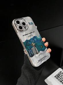 梵高星夜镂空相机手机壳，可个性化定制，兼容 16 Pro Max；雪纺手机壳，兼容 15/14 Plus/13/12/11；保护套 - 精孔羽紗 - 查看 2