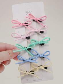 20个装多色蝴蝶结发夹，适合女孩，可作侧刘海夹，多功能刘海夹，日常佩戴不伤发发饰 - 彩色 - 查看 4