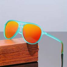 Classic Candy Color Matte Frame Colorful Polarized Lens Sunglasses| Wide-Brimmed Design For Everyday Driving Use - Màu tím - Xem 6