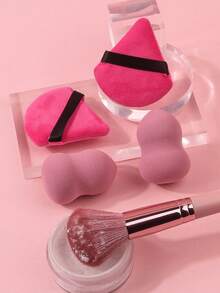 16件套专业软纤维化妆刷套装，包含腮红刷、散粉刷、眼影刷、遮瑕刷，多功能面部化妆刷，质地细腻，干湿两用化妆海绵/三角粉扑，化妆刷套装，化妆刷套装，化妆刷套装，全套化妆工具，化妆刷套装，全套化妆工具，化妆刷套装，化妆礼盒套装 - 彩色 - 查看 6