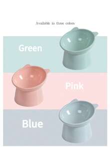 Tilted Feeding Bowl With Neck Protection, Comfortable Eating For Cats Or Dogs, Large Capacity, Novel Colors