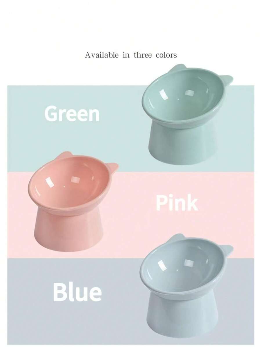 Tilted Feeding Bowl With Neck Protection, Comfortable Eating For Cats Or Dogs, Large Capacity, Novel Colors