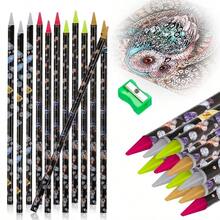 13 Pcs Diamond Painting Pen Rhinestone Picker Pencil Set Self Adhesive Nail Dotting Wax Pen With Pencil Sharpener Resin Point Drill Pens 5D Crystal Gem Pick Up Tools DIY Nail Art Accessories - [Multiple+Colors+as+Shown] - View 1