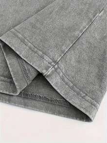 3 Pack Men's Vintage Washed Oversized Cotton T Shirts Loose Fit Short Sleeve Casual Streetwear Unisex Tops - Tím + Xanh + Xám - Xem 5