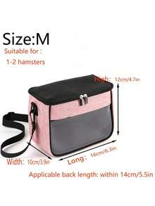 Portable Pet Carrier Bag, Windproof One Shoulder Tote Bag For Small Pets, Hamster Cage