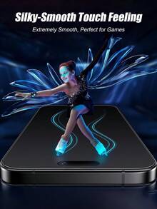 2pcs Ultra-Clear Edgeless Matte Film, Tempered Glass Screen Protector, Full Screen Anti-Fingerprint, Waterproof, Anti-Drop, Compatible With Apple 16e/16/15/14/13/12/11 Pro Max/XR/X/XS Max/7/8 Plus, 17/17 Air/17 Pro/17 Pro Max - Clear - View 8