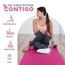 MUUK FITNESS Alfombrilla de Yoga 170 x 70 cm – Grosor 4 mm, Tapete para Yoga, Pilates, Fitness y Ejercicio, Antideslizante, Plegable y Fácil de Transportar, PVC Resistente y a Prueba de Agua, Ideal para Casa, Gimnasio, Parque o Viajes, Diseño Cómodo que Protege Articulaciones, Superficie Estable y Duradera para Relajación, Meditación y Estiramientos, Apta para Principiantes y Expertos. - Rosa - Ver 9