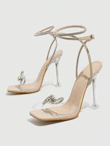 Women Heeled Sandals - Silver - View 5