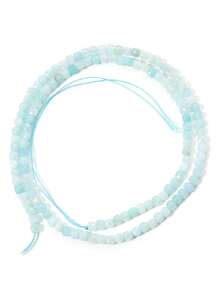 3*3mm Piedras preciosas naturales con forma de cubos de azúcar, cristales curativos sueltos, rocas con agujero perforado para hacer pulseras, joyería y manualidades