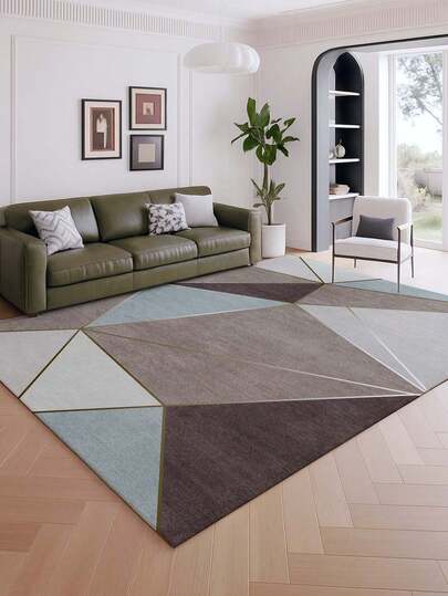 1pc Luxurious Style Indoor Decorative Carpet, Faux Wool Material Indoor Rug, Living Room Carpet, Sofa Carpet, Bedroom Carpet, Bedside Anti-Slip Mat, Dining Room & Kitchen Carpet, Office Chair Pad, Entryway Doormat, Outdoor Picnic Mat, Outdoor Camping Blanket