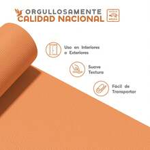 MUUK FITNESS Alfombrilla de Yoga 170 x 70 cm – Grosor 4 mm, Tapete para Yoga, Pilates, Fitness y Ejercicio, Antideslizante, Plegable y Fácil de Transportar, PVC Resistente y a Prueba de Agua, Ideal para Casa, Gimnasio, Parque o Viajes, Diseño Cómodo que Protege Articulaciones, Superficie Estable y Duradera para Relajación, Meditación y Estiramientos, Apta para Principiantes y Expertos. - Naranja - Ver 7