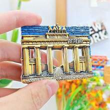 1/2pcs Resin Fridge Magnet Travel Souvenirs, Germany Berlin, Denmark Copenhagen, Belgium Cologne Cathedral, Neuschwanstein Castle Munich, Rothenburg, Danish Fairytale, Belgian Waffle, Brussels, Magnetic Wall Decor, Creative Gift For Bedroom, Kitchen, Home Decor, Germany Tour - Multicolor - View 22
