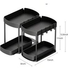 1 Confezione di organizer multifunzione estraibili, organizer e contenitori per sotto il lavello per bagno e cucina, organizer e contenitori per sotto il mobile, 32,5 cm